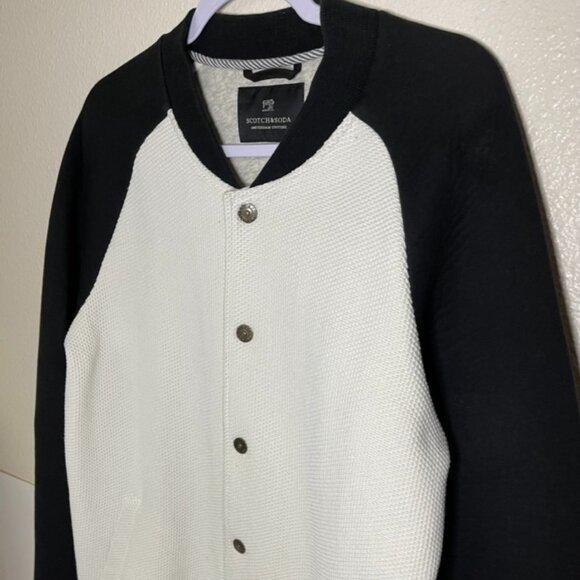 SCOTCH & SODA | Men's Ams Couture Cotton Off-White Bomber Jacket - Picture 3 of 6